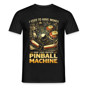 Pinball Machine Pinball Player - Men's T-Shirt - black - Front - AI Model Male 178 light (178cm)