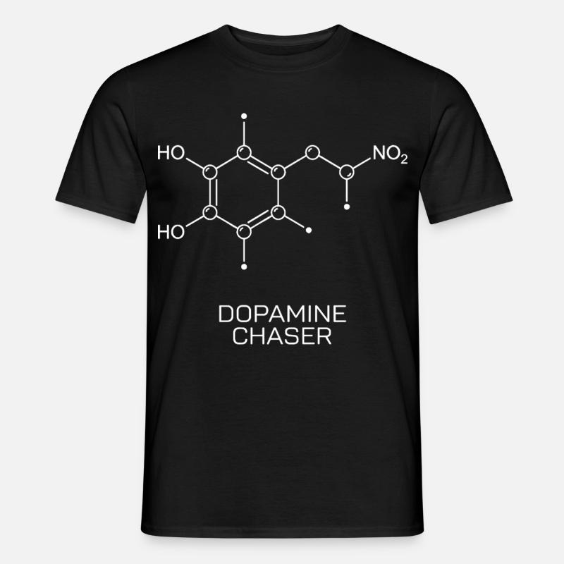 Dopamine Chaser Molekül - Männer T-Shirt - Schwarz