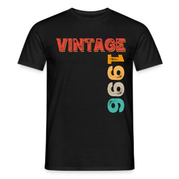 Vintage 1996 - Männer T-Shirt - Schwarz - Vorne - AI Model Male 178 light (178cm)