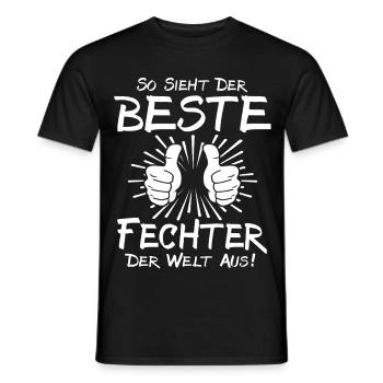 Best Fencer - Men's T-Shirt - black - Front - AI Model Male 178 light (178cm)