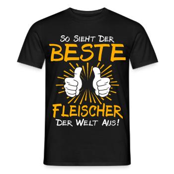 Idée cadeau boucher - T-shirt homme - noir - Devant - AI Model Male 178 light (178cm)