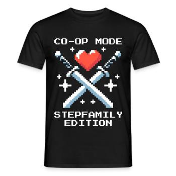 Co-Op-Modus: Stieffamilie-Edition | Patchwork - Männer T-Shirt - Schwarz - Vorne - AI Model Male 178 light (178cm)