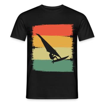 Silhouette de planchiste à voile - T-shirt homme - noir - Devant - AI Model Male 178 light (178cm)
