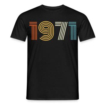 1971 Gift 1971 Vintage 1971 - Men's T-Shirt - black - Front - AI Model Male 178 light (178cm)