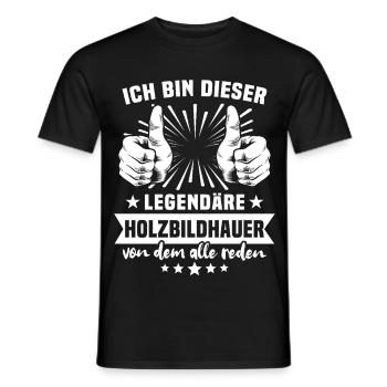 Wood Sculptor Legend - Men's T-Shirt - black - Front - AI Model Male 178 light (178cm)