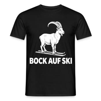 Un bouquetin drôle pour les skieurs - T-shirt homme - noir - Devant - AI Model Male 178 light (178cm)