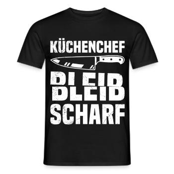 Métier de cuisinier CHEF RESTE ALERTE Drôle - T-shirt homme - noir - Devant - AI Model Male 178 light (178cm)
