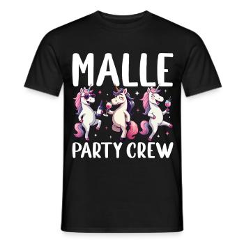 Équipe de la fête de la merle, licorne qui boit Fun à Majorque - T-shirt homme - noir - Devant - AI Model Male 178 light (178cm)