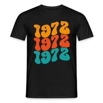 Vintage 1972 - Männer T-Shirt - Schwarz - Vorne - AI Model Male 178 light (178cm)