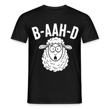 Humour de jeux de mots sur les moutons - T-shirt homme - noir - Devant - AI Model Male 178 light (178cm)