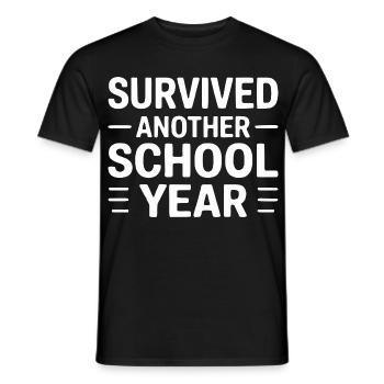 Survivit à une nouvelle déclaration d’année scolaire - T-shirt homme - noir - Devant - AI Model Male 178 light (178cm)