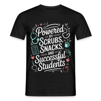 Nurse Educator Powered By Scrubs Nurse Manager - Men's T-Shirt - black - Front - AI Model Male 178 light (178cm)