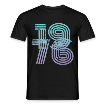 Millésime 1976 - T-shirt homme - noir - Devant - AI Model Male 178 light (178cm)