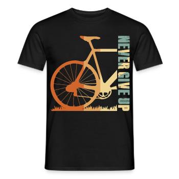 Bike Silhouette Gradient Design - Men's T-Shirt - black - Front - AI Model Male 178 light (178cm)