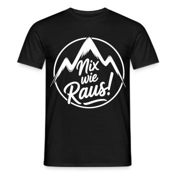 Freiheit in den Bergen | Outdoor & Natur - Männer T-Shirt - Schwarz - Vorne - AI Model Male 178 light (178cm)