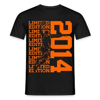 ÉDITION LIMITÉE 2014 BASKETBALL 12E ANNIVERSAIRE - T-shirt homme - noir - Devant - AI Model Male 178 light (178cm)