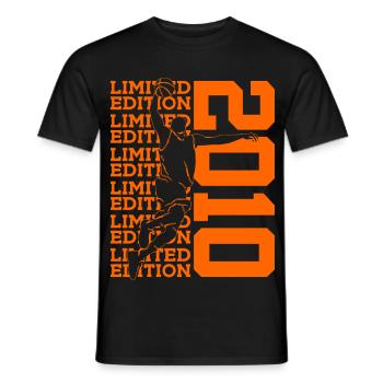 LIMITED EDITION 2010 BASKETBALL 16. GEBURTSTAG - Männer T-Shirt - Schwarz - Vorne - AI Model Male 178 light (178cm)