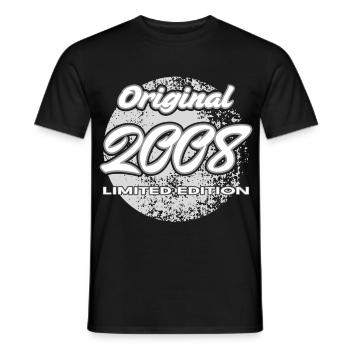 18th Birthday 2008 Boys and Girls Gift - Men's T-Shirt - black - Front - AI Model Male 178 light (178cm)