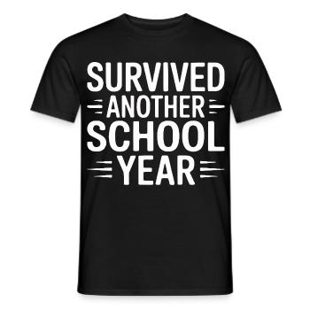 Survivre à un autre projet d’année scolaire - T-shirt homme - noir - Devant - AI Model Male 178 light (178cm)