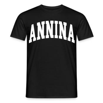 Anne - Men's T-Shirt - black - Front - AI Model Male 178 light (178cm)