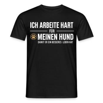 Hard work for my dog - Men's T-Shirt - black - Front - AI Model Male 178 light (178cm)