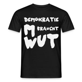 Chemise de la rage démocrate - T-shirt homme - noir - Devant - AI Model Male 178 light (178cm)