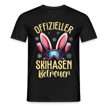 Superviseur officiel du lapin de ski - T-shirt homme - noir - Devant - AI Model Male 178 light (178cm)