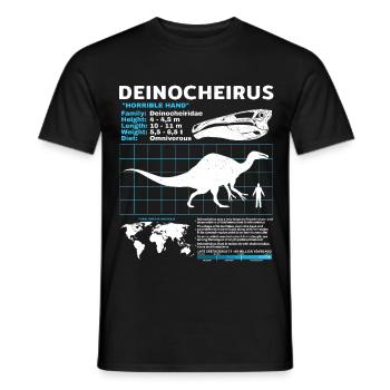Deinocheirus Fact Sheet - Männer T-Shirt - Schwarz - Vorne - AI Model Male 178 light (178cm)