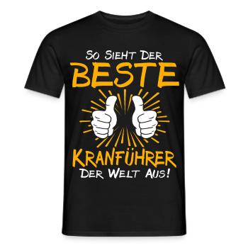 Crane Operator Gift Idea - Men's T-Shirt - black - Front - AI Model Male 178 light (178cm)
