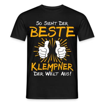 Plumber Gift Idea - Men's T-Shirt - black - Front - AI Model Male 178 light (178cm)