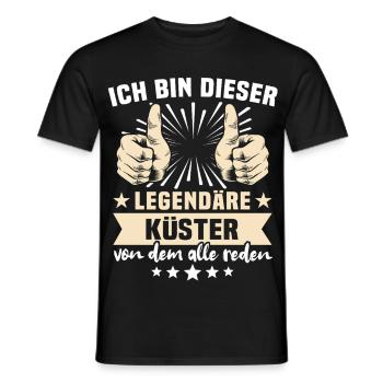 Küster Sprüche - Männer T-Shirt - Schwarz - Vorne - AI Model Male 178 light (178cm)