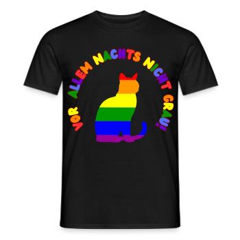 Vor allem Nachts nicht grau ! - Männer T-Shirt - Schwarz - Vorne - AI Model Male 178 light (178cm)