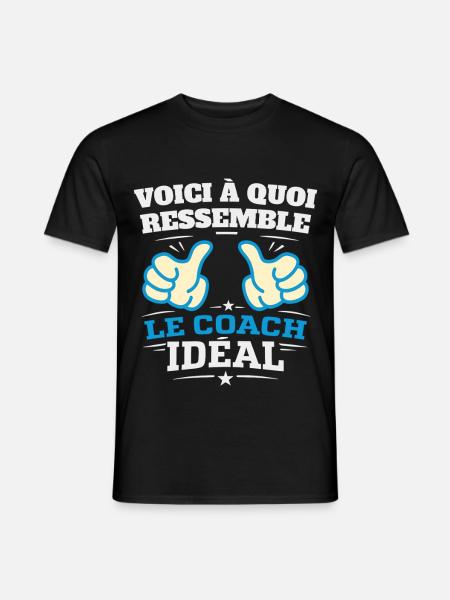 So sieht der ideale Coach aus: Humor - Männer T-Shirt - Schwarz