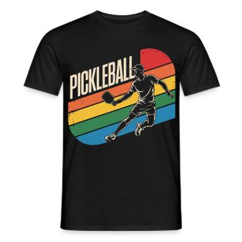 Pickleball - T-shirt homme - noir - Devant - AI Model Male 178 light (178cm)