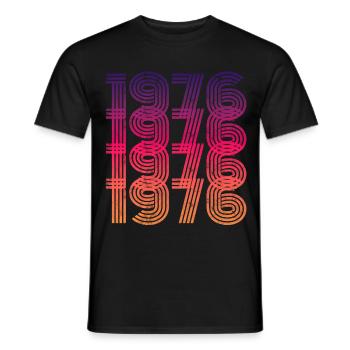 Millésime 1976 - T-shirt homme - noir - Devant - AI Model Male 178 light (178cm)