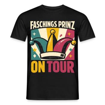 Carnival Prince på Tour Karnevalskonfetti - T-shirt herr - svart - Fram - AI Model Male 178 light (178cm)