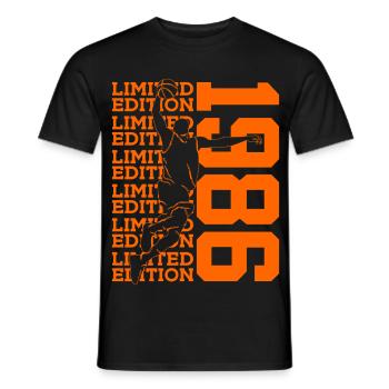 40E ANNIVERSAIRE DU BASKETBALL EN ÉDITION LIMITÉE 1986 - T-shirt homme - noir - Devant - AI Model Male 178 light (178cm)