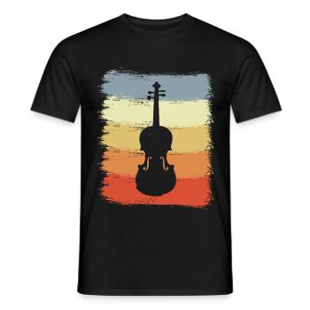 Vintage Violine Skizze - Männer T-Shirt - Schwarz - Vorne - AI Model Male 178 light (178cm)