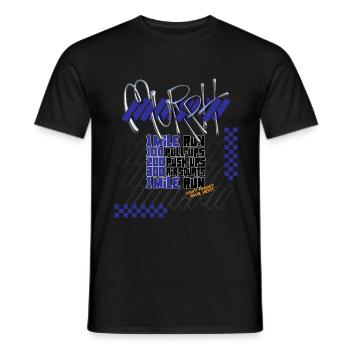 Murph Hero WOD Cross Training dark graphic version graphic - Men's T-Shirt - black - Front - AI Model Male 178 light (178cm)