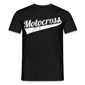 Motocross rétro - T-shirt homme - noir - Devant - AI Model Male 178 light (178cm)