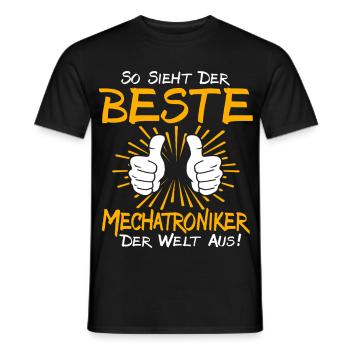 Mechatronics Technician Gift Idea - Men's T-Shirt - black - Front - AI Model Male 178 light (178cm)