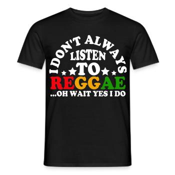 N’écoutez pas le cercle reggae - T-shirt homme - noir - Devant - AI Model Male 178 light (178cm)