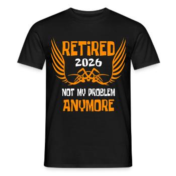 Retraite retraite 2026 - T-shirt homme - noir - Devant - AI Model Male 178 light (178cm)