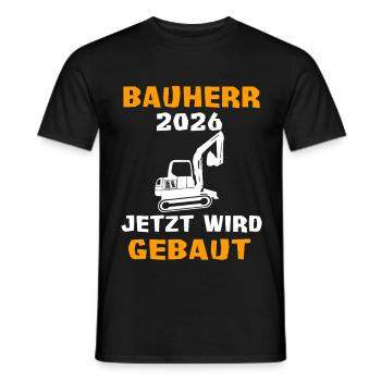 Maison de rêve pour la construction d’une maison excavatrice constructeur - T-shirt homme - noir - Devant - AI Model Male 178 light (178cm)