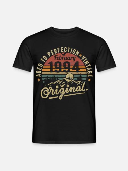 Februar 1994 - Februar 1994 Jahrestag Februar 1994 - Männer T-Shirt - Schwarz