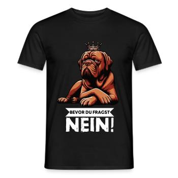Avant que vous ne demandiez Bordeaux Grand Danois Bordeaux Bordeaux - T-shirt homme - noir - Devant - AI Model Male 178 light (178cm)