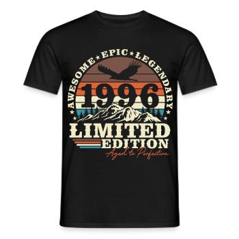 Cadeau rétro pour le 30e anniversaire 1996 - T-shirt homme - noir - Devant - AI Model Male 178 light (178cm)