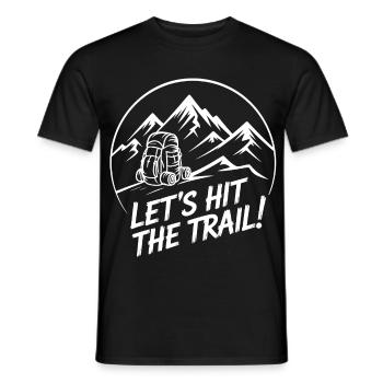 Allons sur la piste – Aventure en montagne - T-shirt homme - noir - Devant - AI Model Male 178 light (178cm)