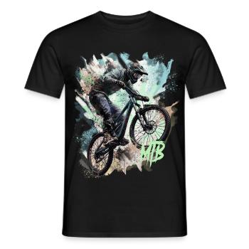 Mtb - Men's T-Shirt - black - Front - AI Model Male 178 light (178cm)