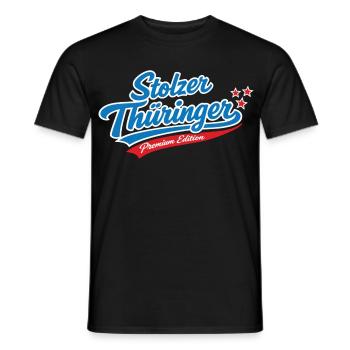 Proud Thuringian Premium Edition - Men's T-Shirt - black - Front - AI Model Male 178 light (178cm)